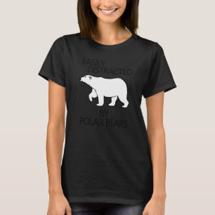 Camiseta Distraído pela Expedição Polar Bears Ártico Wildli