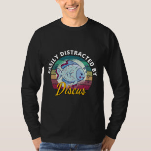 Camiseta Distraído Por Aquário De Peixes De Disco