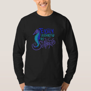 Camiseta Distraído Por Cavalos-marinhos