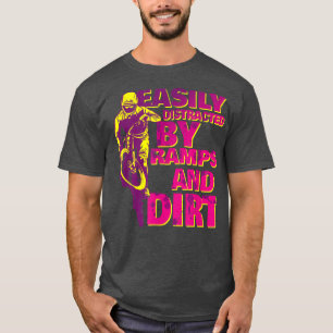 Camiseta Distraído por Ramps e racer de dublagem de sujeira