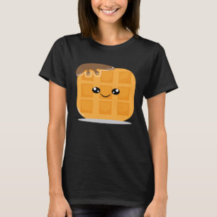 Camiseta Distraído por Waffles Pancake Comida Eating