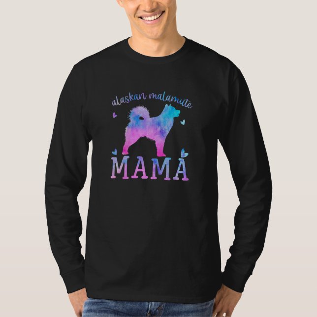 Camiseta Distressed Alaskan Malamute  Mom Mother s Day (Frente)