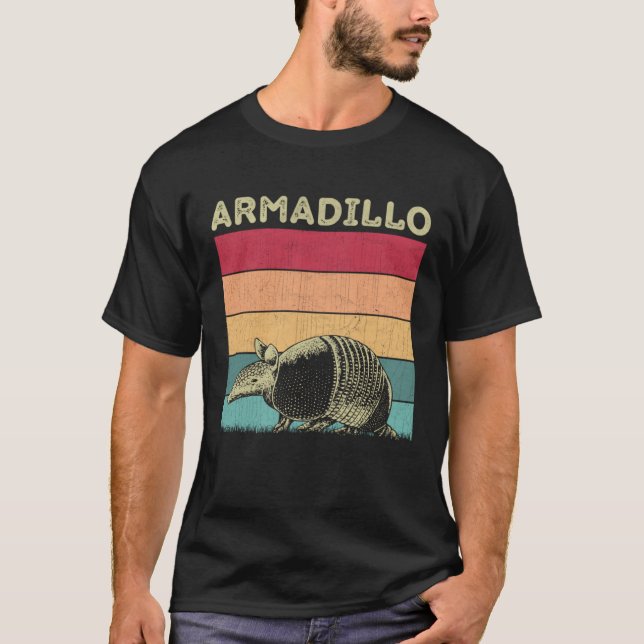 Camiseta Distressed Armadillo Lover Boys Girls Retro Style  (Frente)