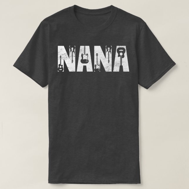 Camiseta Distressed Best Nana Ever Guitar Lover Guitarist22 (Frente do Design)