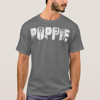 Camiseta Distressed Best Poppie Ever Guitar Lover Guitarist