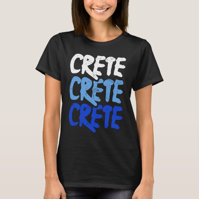 Camiseta Distressed Crete Greece  Greek Island Crete (Frente)