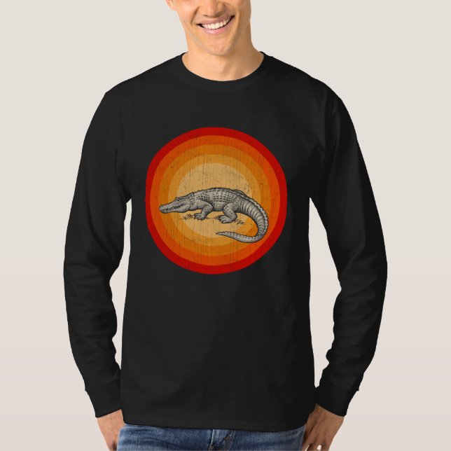 Camiseta Distressed Crocodiles  Retro Style (Frente)