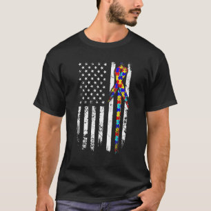 Camiseta Distressed da Bandeira Americana de Consc