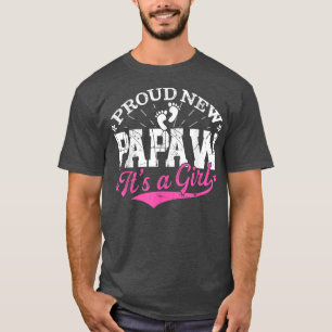 Camiseta Distressed Gender Reveal Proud New Papaw It's A Gi