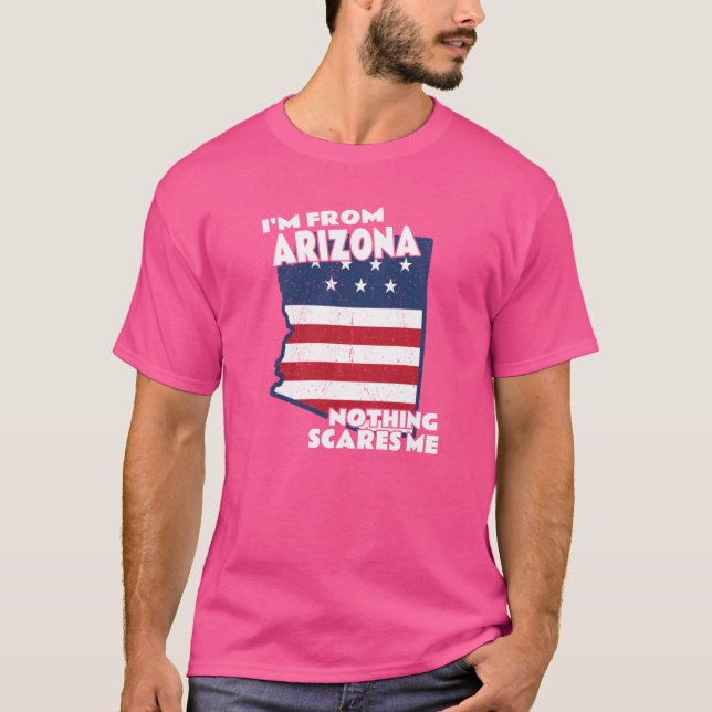 Camiseta Distressed Im From Arizona Home State AZ Nothing S (Frente)