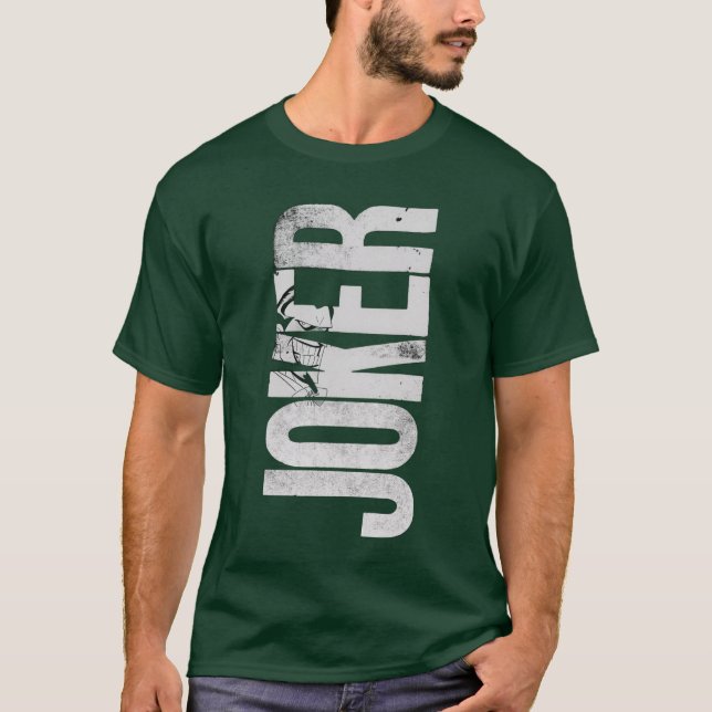 Camiseta Distressed JOKER Graphic Dark Green T-Shirt (Frente)