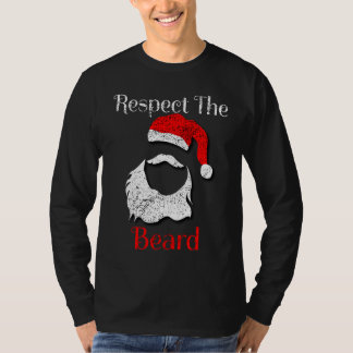Camiseta Distressed Santa Claus Respect The Beard