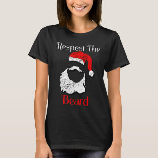 Camiseta Distressed Santa Claus Respect The Beard