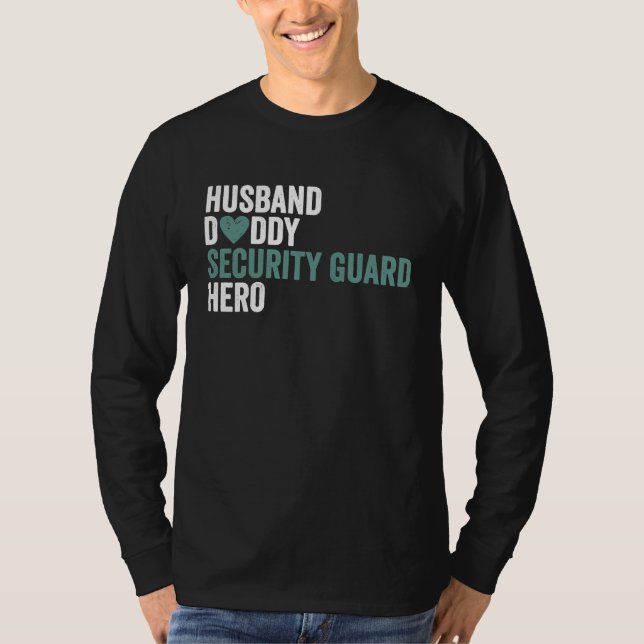 Camiseta Distressed Security Guard  Husband Daddy Security  (Frente)