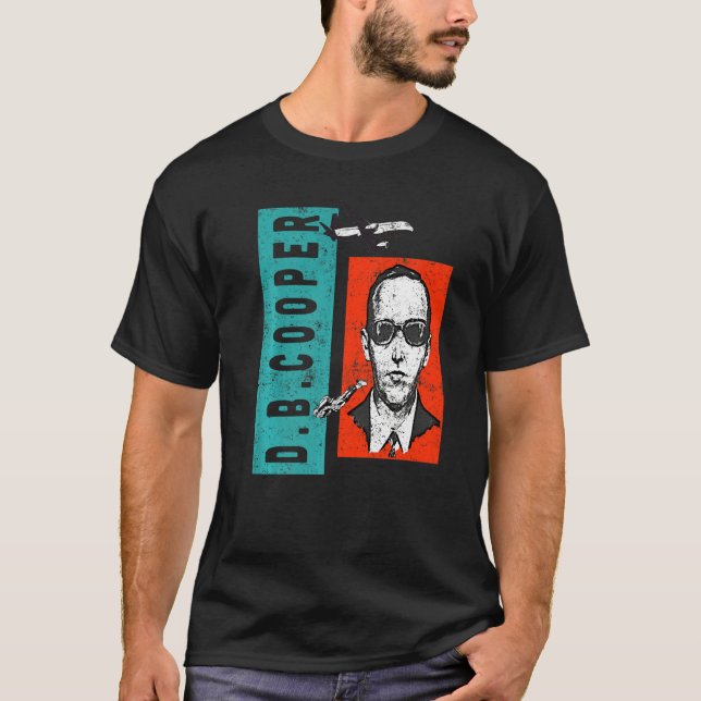 Camiseta Distressed Wanted D B Cooper Sketch Cryptid Urban  (Frente)