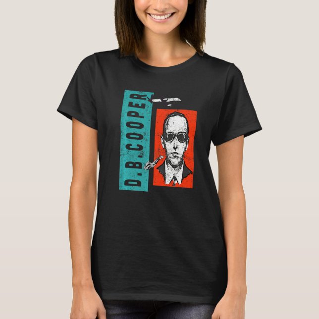 Camiseta Distressed Wanted D B Cooper Sketch Cryptid Urban  (Frente)