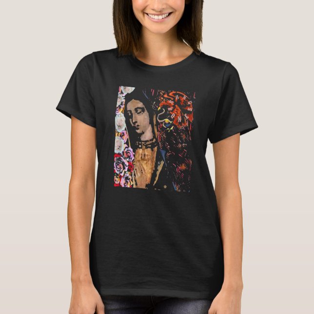 Camiseta Distresses Bong Bones Guadalupana Roseate Aztec Ea (Frente)