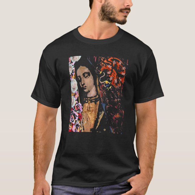 Camiseta Distresses Bong Bones Guadalupana Roseate Aztec Ea (Frente)