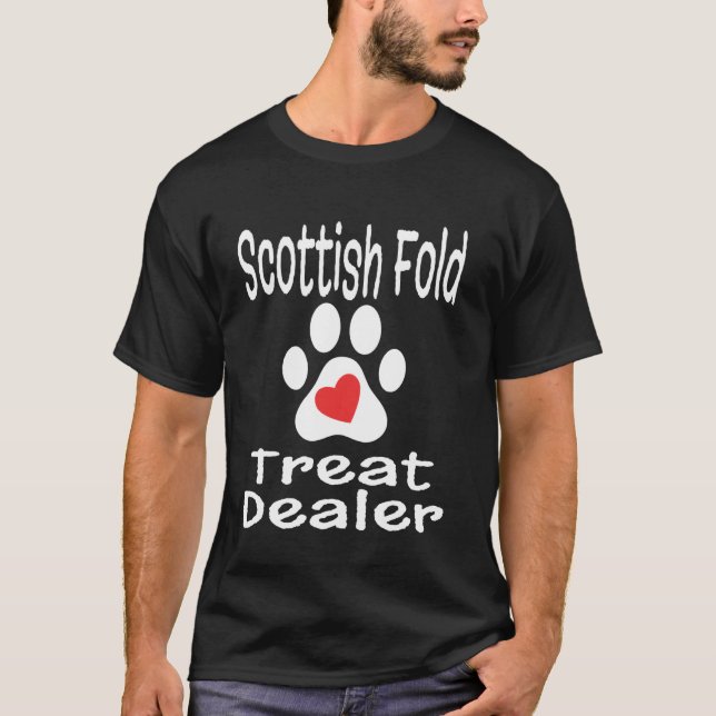 Camiseta Distribuidor de Guloseimas Scottish Fold Impressão (Frente)