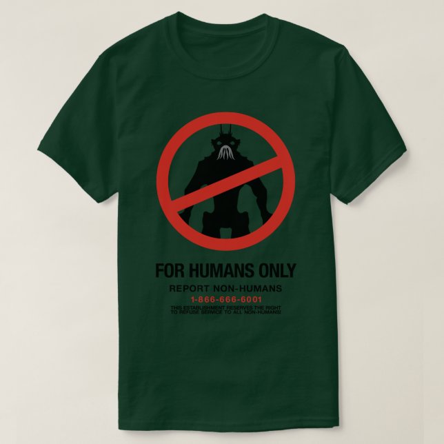 Camiseta Distrito 9 Apenas Para Humanos (Frente do Design)