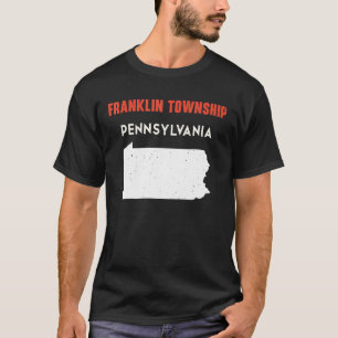Camiseta Distrito de Franklin Pensilvânia EUA Estado Améric