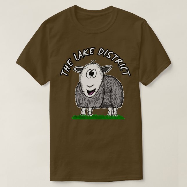 Camiseta Distrito de Lake Funny Herdwick Sheep Cumbria (Frente do Design)