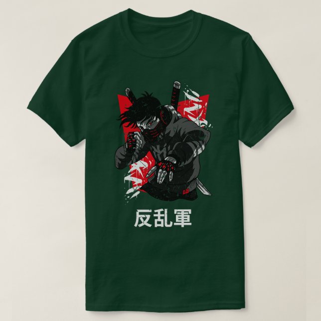 Camiseta Distrito de Vintage, Combatente de Artes Marciais, (Frente do Design)