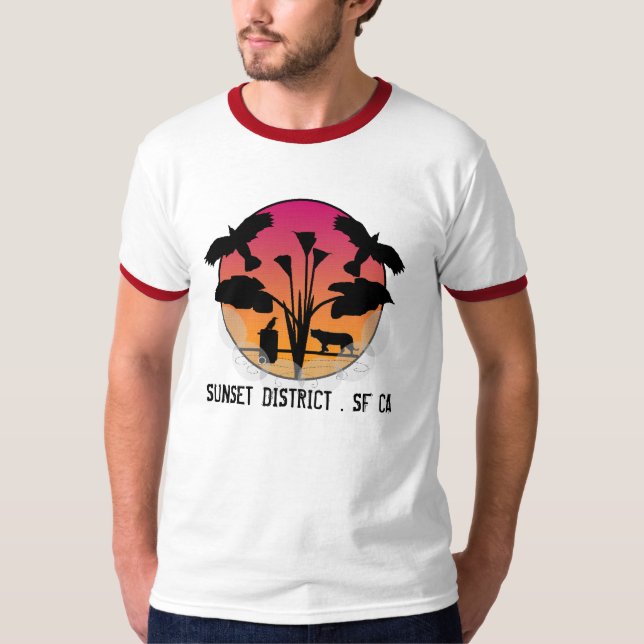 CAMISETA DISTRITO DO POR DO SOL. SF CA (Frente)