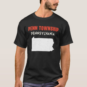 Camiseta distrito Penn Pensilvânia EUA State America Trave