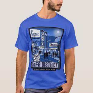 Camiseta Distrito SoFA de San Jose Ativo dos anos 90