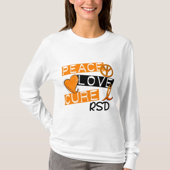 Camiseta Distrofia simpática reflexo da cura RSD do amor da (Frente)