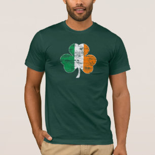 Camiseta Distúrbio da bandeira irlandesa Shamrock