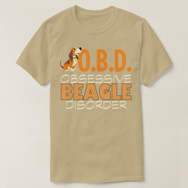 Camiseta Distúrbio Do Beagle Obsessivo Cujo Cachorro Se Enc (Frente do Design)