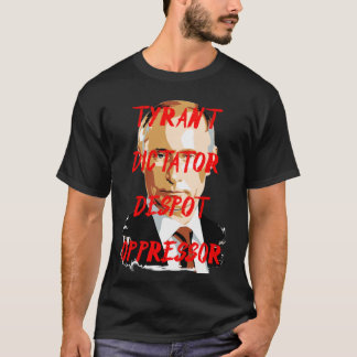 Camiseta ditador do invasor de tirano putin