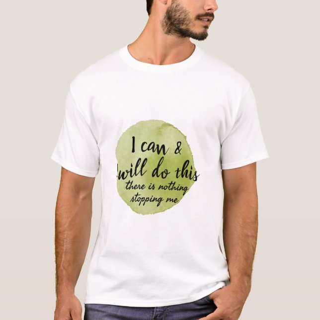 Camiseta ditados motivacionais para autocuidados (Frente)