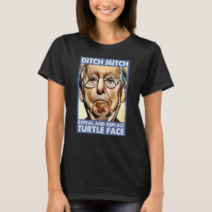 Camiseta Ditch Mitch Repetir e substituir a face da tartaru