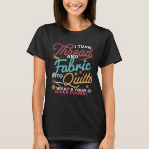 Camiseta Dito de Costura Citação de Costureira de Patchwork