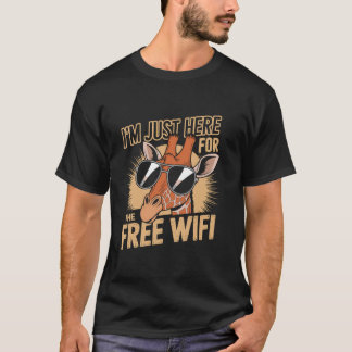 Camiseta Dito de festa de girafa engraçada