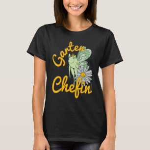 Camiseta Dito de Jardim Chef de Jardim Sapo Elfo Com Flor