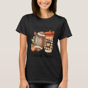 Camiseta Dito de Outono Folhas Caindo E Futebol Por Favor F