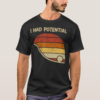 Camiseta Dito Divertido Eu Tinha Potencial Física Ciência