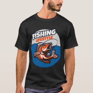 Camiseta Dito Engraçado Acima & Adam É Hora da Pesca Angl