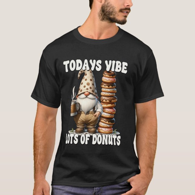 Camiseta Dito Engraçado Com Café E Donuts Avô Doughn (Frente)