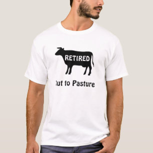 Camiseta Dito engraçado de aposentadoria de vaca para o pas