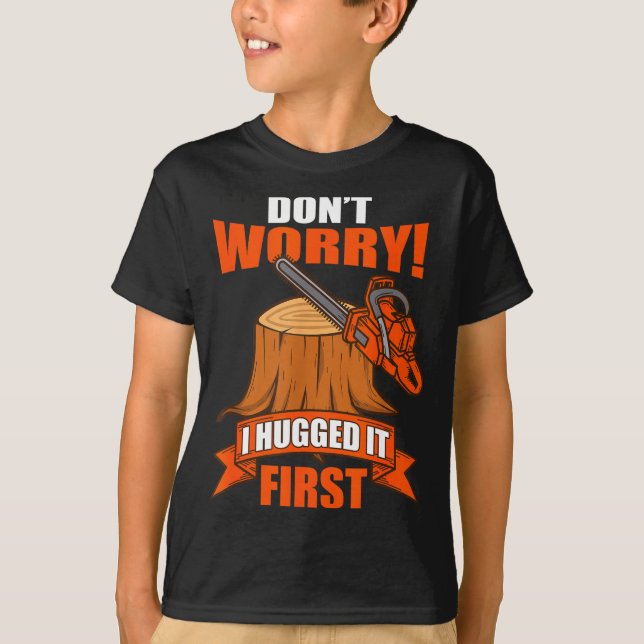 Camiseta Dito engraçado de carpinteiro - Não se preocupe! E (Frente)