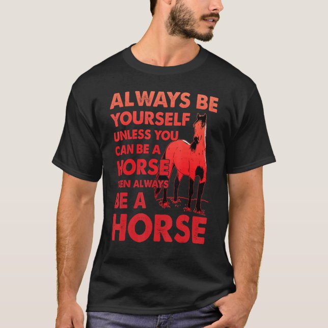 Camiseta Dito engraçado de cavalo Cavalos_2 (Frente)