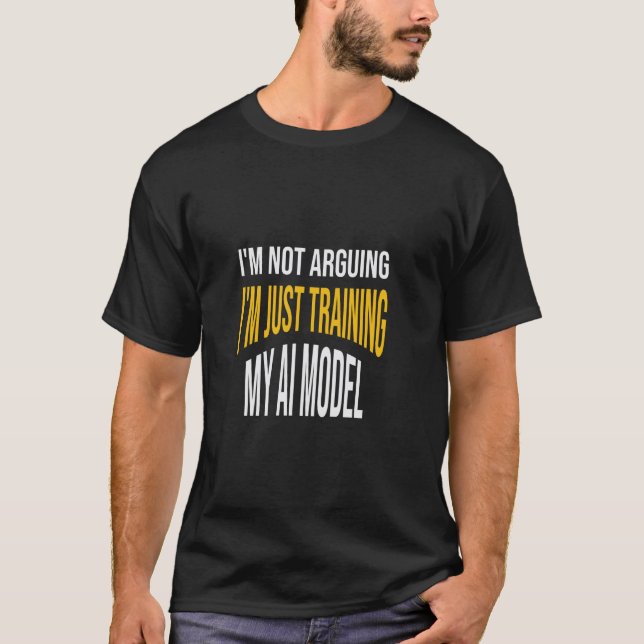 Camiseta Dito engraçado de IA, Inteligência Artificial Comp (Frente)
