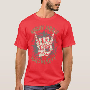 Camiseta Dito engraçado de Rockn Roll Música irritada me fa