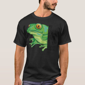 Camiseta Dito Engraçado Meu Animal é uma Piada de Sapo Coqu