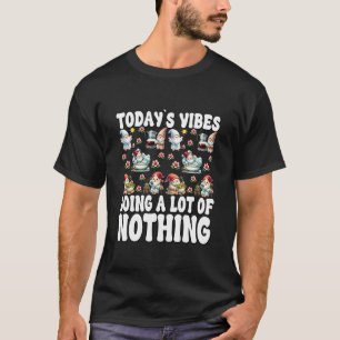 Camiseta Dito Engraçado Para Dias Preguiçosos Gnomo de Jard